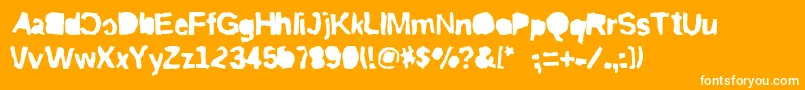Riptrashcutmirror Font – White Fonts on Orange Background