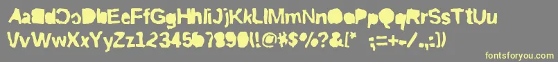 Weitere Informationen zur Riptrashcutmirror-Schriftart Riptrashcutmirror-Schriftart – Gelbe Schriften auf grauem Hintergrund