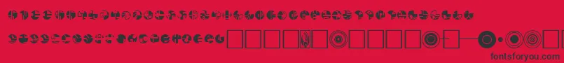 Borg Font – Black Fonts on Red Background