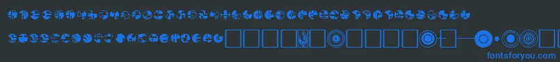 Borg Font – Blue Fonts on Black Background