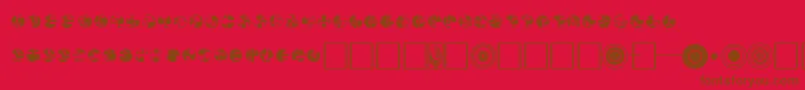 Borg Font – Brown Fonts on Red Background
