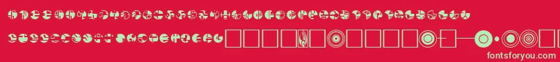 Borg Font – Green Fonts on Red Background