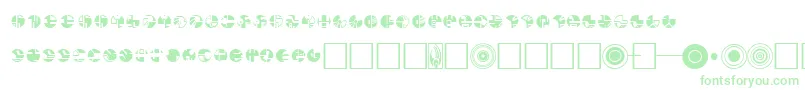 Borg Font – Green Fonts on White Background