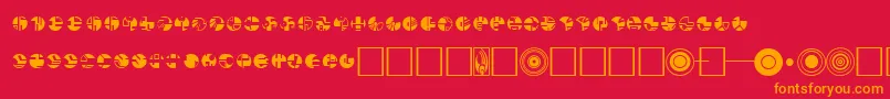 Borg Font – Orange Fonts on Red Background