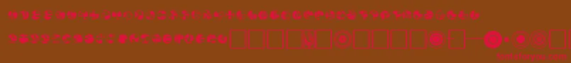 Borg Font – Red Fonts on Brown Background