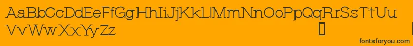 CfjeannemanceRegular-Schriftart – Schwarze Schriften auf orangefarbenem Hintergrund