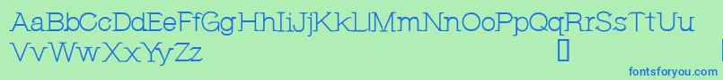 CfjeannemanceRegular Font – Blue Fonts on Green Background