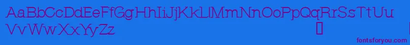 CfjeannemanceRegular-Schriftart – Violette Schriften auf blauem Hintergrund
