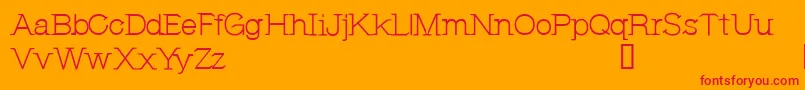 CfjeannemanceRegular Font – Red Fonts on Orange Background