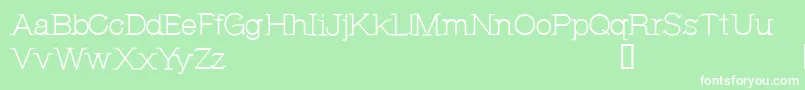 CfjeannemanceRegular-Schriftart – Weiße Schriften auf grünem Hintergrund