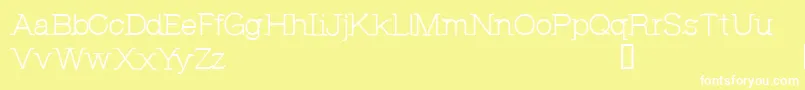CfjeannemanceRegular Font – White Fonts on Yellow Background
