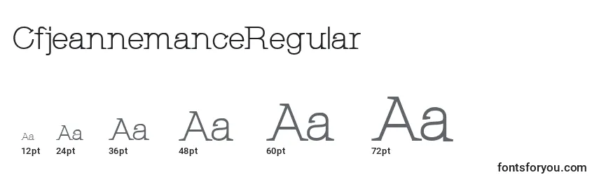 CfjeannemanceRegular Font Sizes