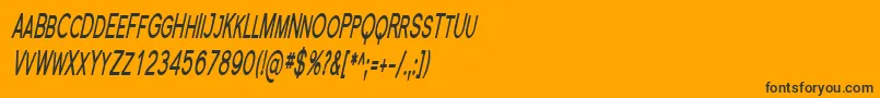 Шрифт Florsn23 – чёрные шрифты на оранжевом фоне