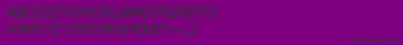 Florsn23-fontti – mustat fontit violetilla taustalla