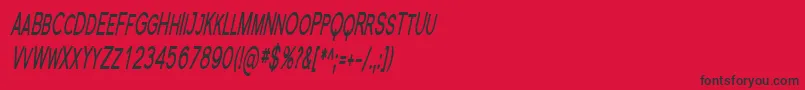 Florsn23-fontti – mustat fontit punaisella taustalla
