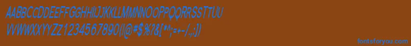 Шрифт Florsn23 – синие шрифты на коричневом фоне