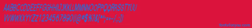 Florsn23-fontti – siniset fontit punaisella taustalla