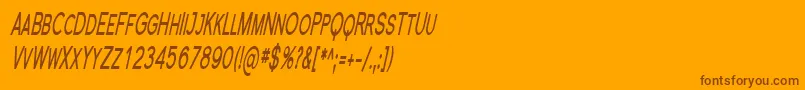 Шрифт Florsn23 – коричневые шрифты на оранжевом фоне
