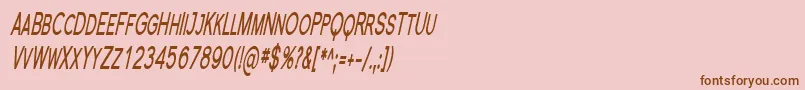 Florsn23-fontti – ruskeat fontit vaaleanpunaisella taustalla