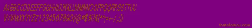 Florsn23-Schriftart – Braune Schriften auf violettem Hintergrund