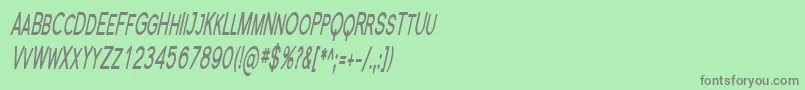 フォントFlorsn23 – 緑の背景に灰色の文字