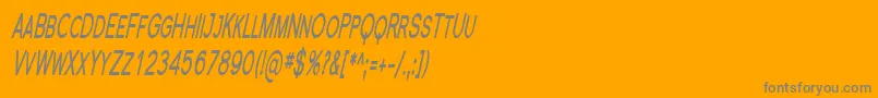 フォントFlorsn23 – オレンジの背景に灰色の文字