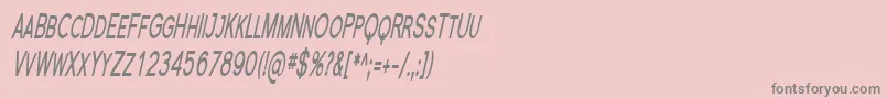 フォントFlorsn23 – ピンクの背景に灰色の文字