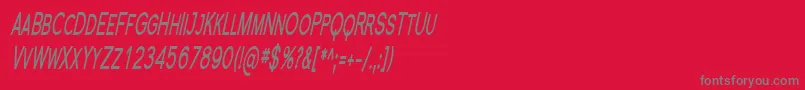 フォントFlorsn23 – 赤い背景に灰色の文字