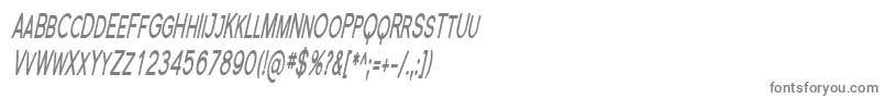 フォントFlorsn23 – 白い背景に灰色の文字