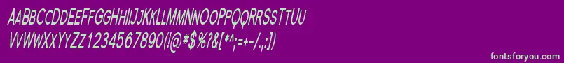 Шрифт Florsn23 – зелёные шрифты на фиолетовом фоне