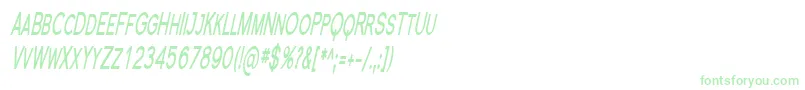 Florsn23 Font – Green Fonts on White Background