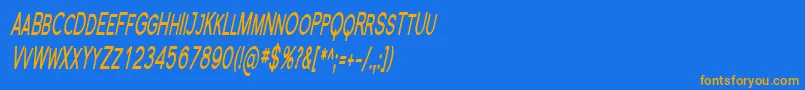 Шрифт Florsn23 – оранжевые шрифты на синем фоне