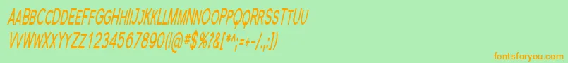 Шрифт Florsn23 – оранжевые шрифты на зелёном фоне