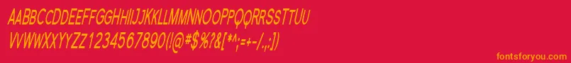 Шрифт Florsn23 – оранжевые шрифты на красном фоне