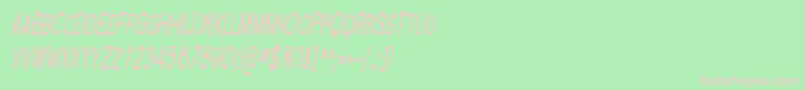 Шрифт Florsn23 – розовые шрифты на зелёном фоне