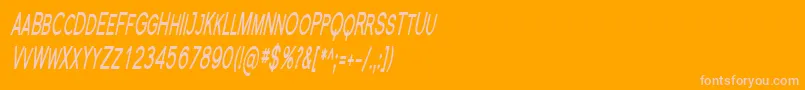 Florsn23-Schriftart – Rosa Schriften auf orangefarbenem Hintergrund