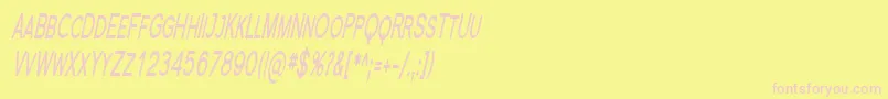 Шрифт Florsn23 – розовые шрифты на жёлтом фоне