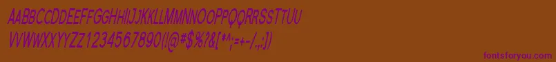 Florsn23-fontti – violetit fontit ruskealla taustalla