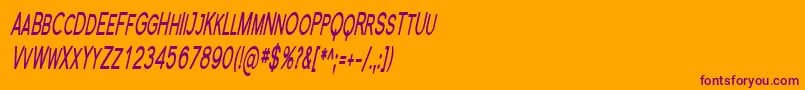 Florsn23 Font – Purple Fonts on Orange Background