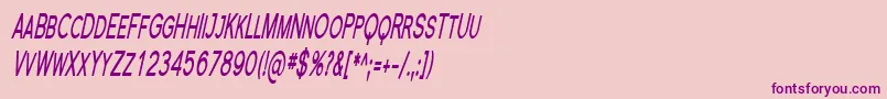 Florsn23-fontti – violetit fontit vaaleanpunaisella taustalla