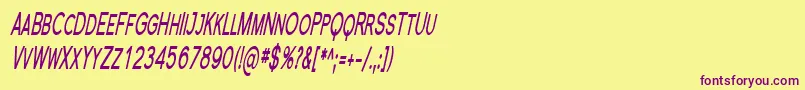 Шрифт Florsn23 – фиолетовые шрифты на жёлтом фоне