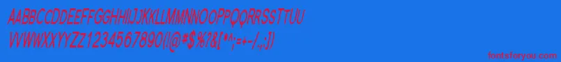 Florsn23-fontti – punaiset fontit sinisellä taustalla