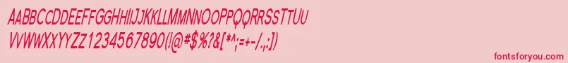 フォントFlorsn23 – ピンクの背景に赤い文字