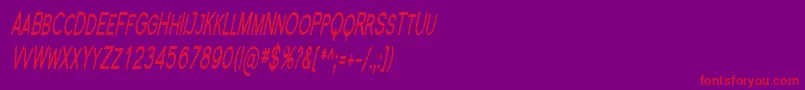 フォントFlorsn23 – 紫の背景に赤い文字
