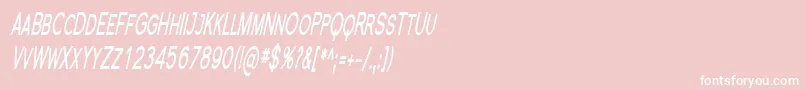 Florsn23-Schriftart – Weiße Schriften auf rosa Hintergrund