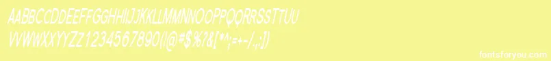 フォントFlorsn23 – 黄色い背景に白い文字