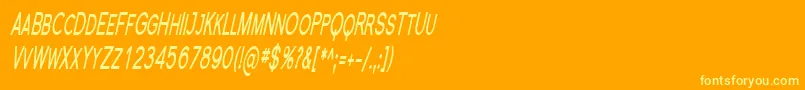 フォントFlorsn23 – オレンジの背景に黄色の文字