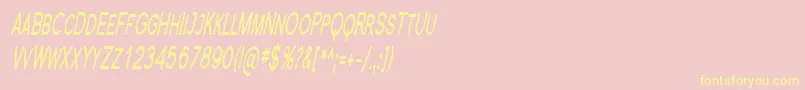 Florsn23 Font – Yellow Fonts on Pink Background