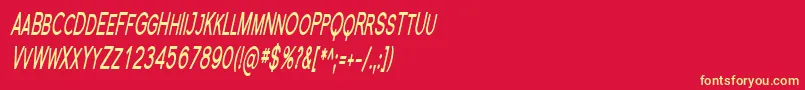 Florsn23-fontti – keltaiset fontit punaisella taustalla