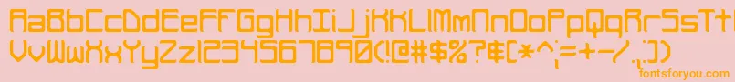 Rehearsc Font – Orange Fonts on Pink Background